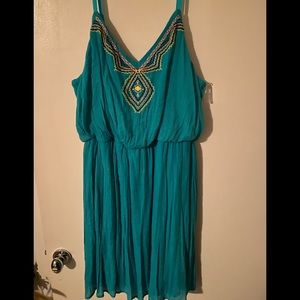 Turquoise summer dress